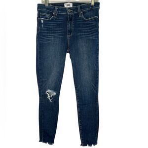 PAIGE Distressed Hoxton Crop Jeans - Size 29